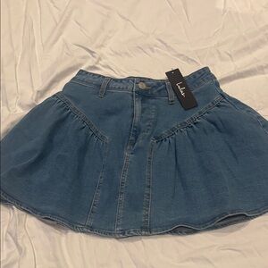 Lulu's Classic Blue Skater Skirt NWT